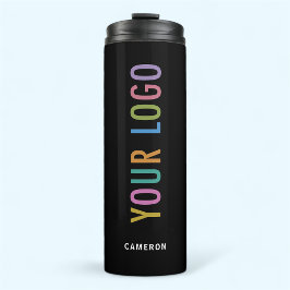 Garrafa Térmica Garrafa de Bebida Preta 355 ml Logo Personalizado 