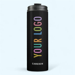 Garrafa Térmica Garrafa de Bebida Preta 355 ml Logo Personalizado 