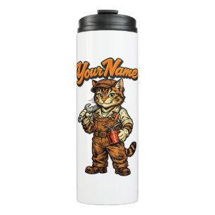 Garrafa Térmica Gatinho Atarracado Mecânico Personalizado