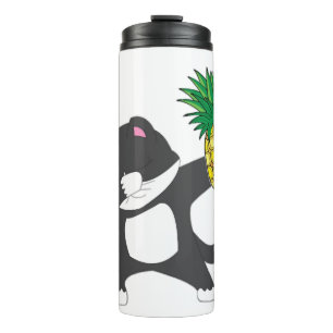 Garrafa Térmica Gatinho Dabbing Abacaxi Aloha Praia Havaiano