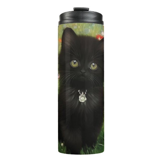 Garrafa Térmica Gatinho Gustav Klimt (Frente)