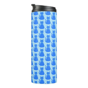 Garrafa Térmica Gato De Bebê Azul E Bonito, Patterado