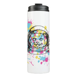 Garrafa Térmica Gato de Gato, Nasa Galaxy, Gatinho Universo