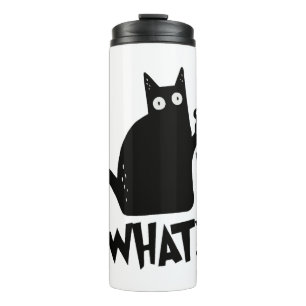 Garrafa Térmica Gato de Halloween Que Gato Preto Assassino Com Fac