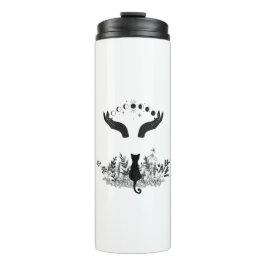 Garrafa Térmica Gato de Vintage Celestial Moon Phases