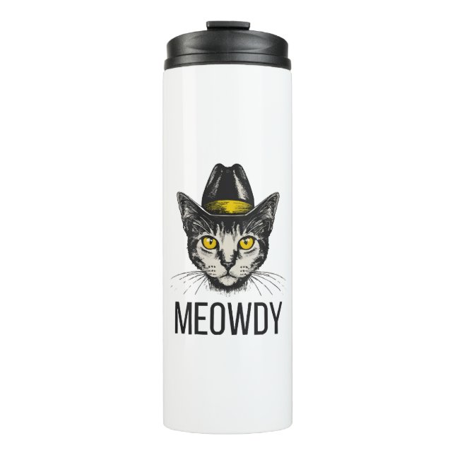 Garrafa Térmica Gato Divertido Meowdy (Frente)