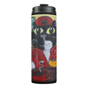 Garrafa Térmica Gato do café para ir pintar