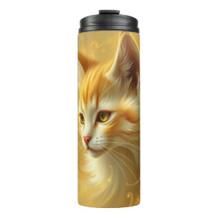 Garrafa Térmica Gato dourado 