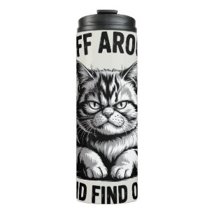 Garrafa Térmica Gato Mal-Humorado Engraçado