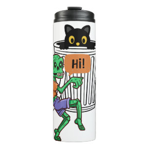 Garrafa Térmica Gato Medroso Halloween