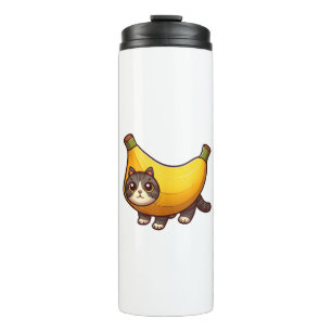 Garrafa Térmica Gato no Figurino da Banana