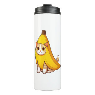 Garrafa Térmica Gato no Figurino da Banana