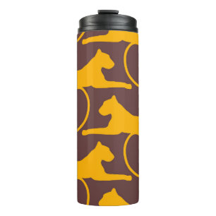 Garrafa Térmica Gato-Pantera-Pantera-Leopardo-abstrato 
