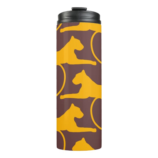 Garrafa Térmica Gato-Pantera-Pantera-Leopardo-abstrato  (Frente)