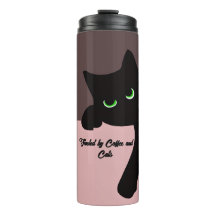 Gato Preto Divertido Espiando Personalizado Estéti
