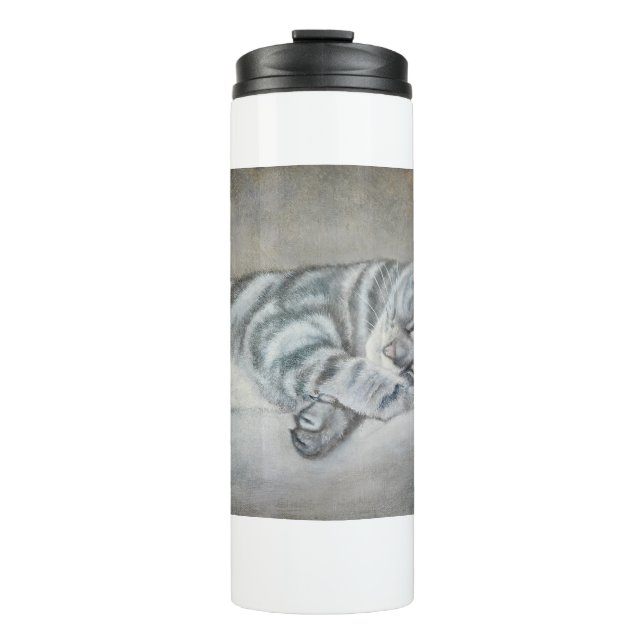 Garrafa Térmica Gato Sonolento (Frente)