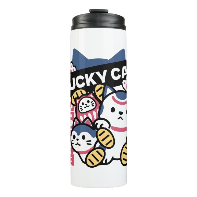 Garrafa Térmica Gato Sortudo Maneki Neko – Gato da Sorte Japonês (Frente)