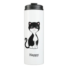 Garrafa Térmica Gato Tuxedo Fofo e Feliz