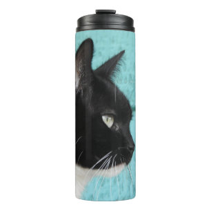 Garrafa Térmica Gato Tuxedo Kitty em Teal