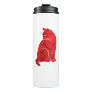 Garrafa Térmica Gato Vermelho Gato Cor-de-Rosa Gato Miror Poli