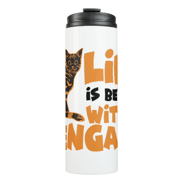 Garrafa Térmica gatos Bengala    (Frente)