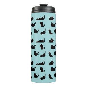 Garrafa Térmica Gatos pretos engraçados