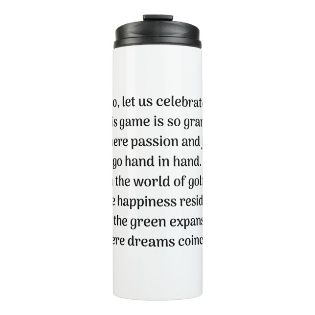 Garrafa Térmica Gemido de Golfer (Frente)