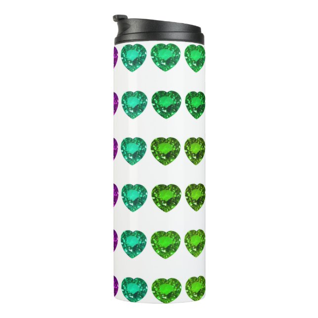 Garrafa Térmica Gemstones coronários coloridos (Rotação à direita)