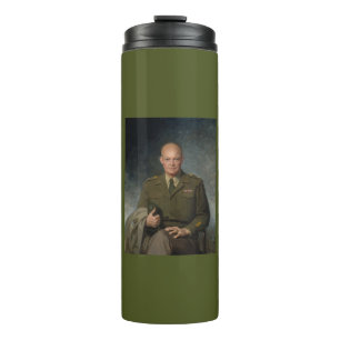 Garrafa Térmica General Dwight Eisenhower 5 Star - Retrato Pintado