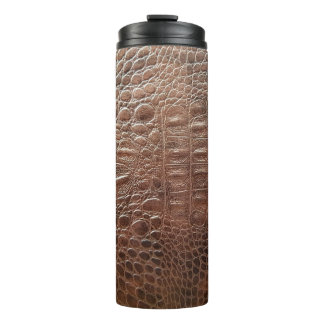 Garrafa Térmica Genuine leather texture backgroundr close-up, embo