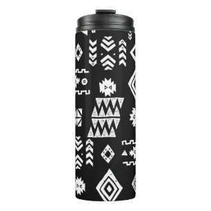 Garrafa Térmica Geométrico tribal: fundo sem costura na moda.