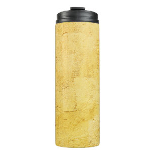 Garrafa Térmica gesso texturizado de abstrato amarelo-claro na par