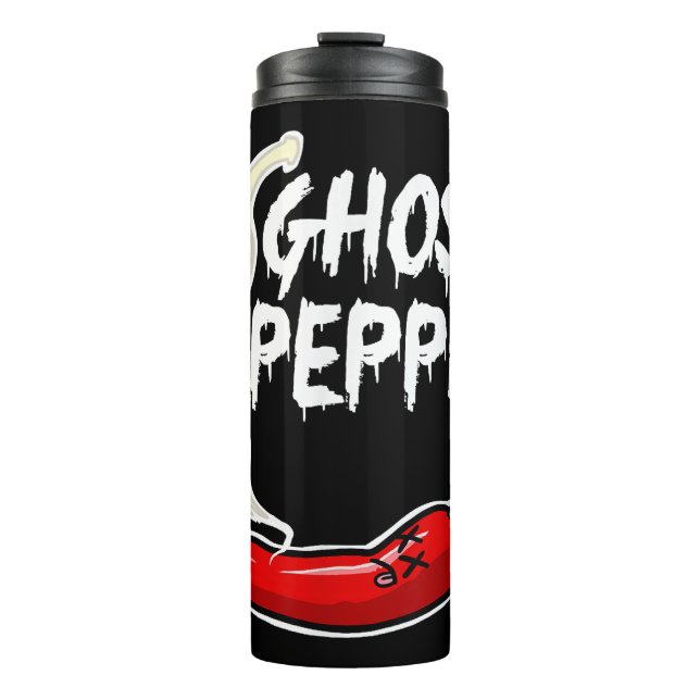 Garrafa Térmica Ghost Pepper Funny Spicy Hot Halloween Peppe (Frente)