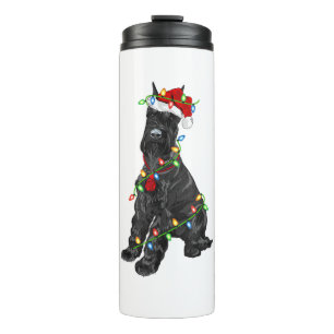 Garrafa Térmica Giant Schnauzer Lover Xmas Papais noeis Giant Schn