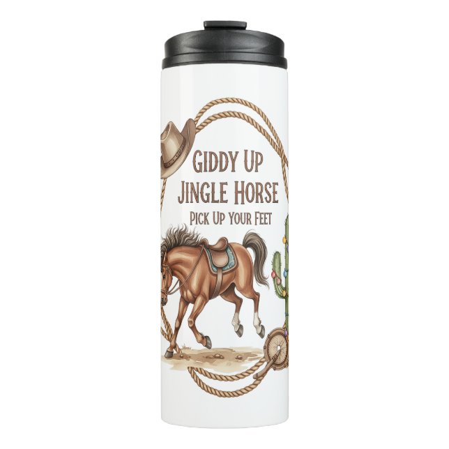 Garrafa Térmica Giddy Up Jingle Horse (Frente)