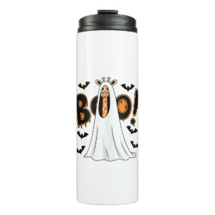 Garrafa Térmica Girafa Bonita Boo Halloween Zoo Lover _3