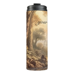 Garrafa Térmica Girafas botânicas, personalizáveis