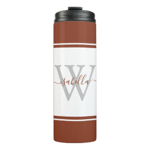 Garrafa Térmica Girly Modern Trendy Monogramoenferruja
