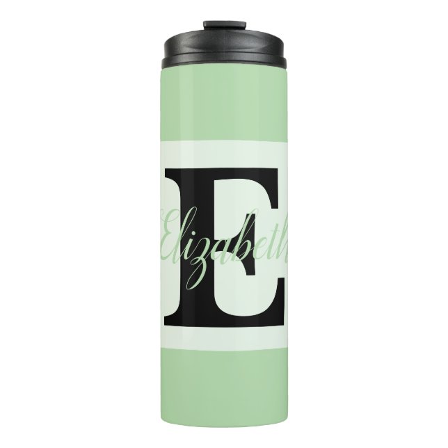 Garrafa Térmica Girly Monogramas e Nome roxo rosa Bagagem (Frente)