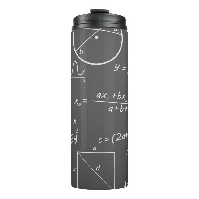 Garrafa Térmica Giz quadro negro cinza (Frente)