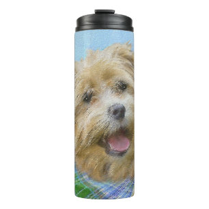 Garrafa Térmica Glen de Imaal Terrier Painting - Arte Original de 