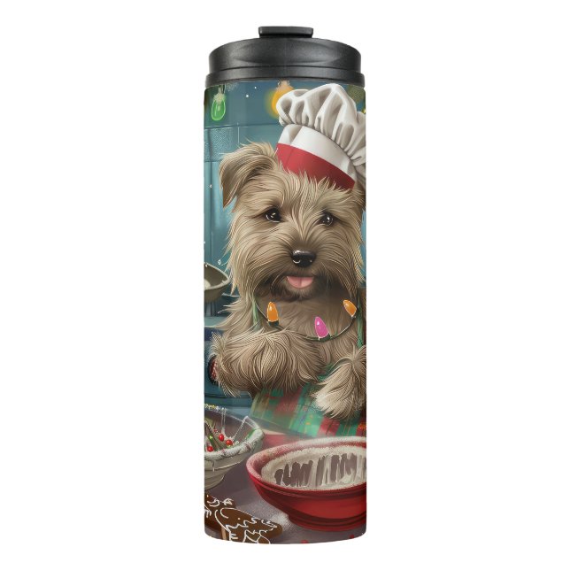 Garrafa Térmica Glen of Imaal Terrier Holiday Baking: Festivo (Frente)