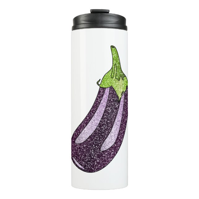 Garrafa Térmica Glitter EggPlant (Frente)