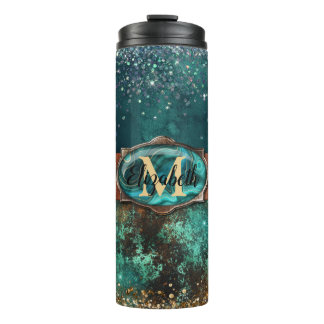 Garrafa Térmica Glitter Monograma Tumbler Térmico