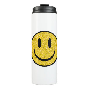 Garrafa Térmica Glitter Smile Face