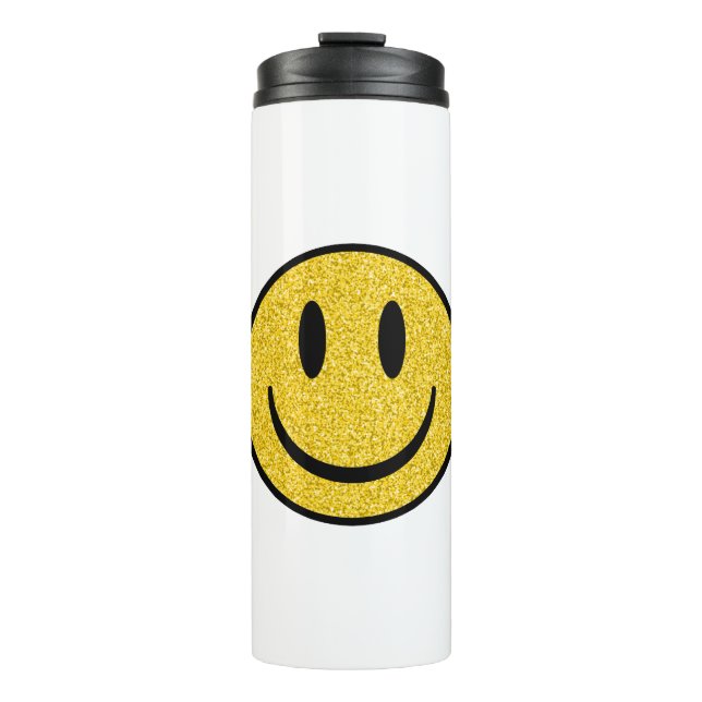 Garrafa Térmica Glitter Smile Face (Frente)