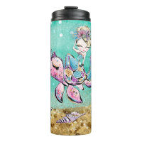 *~* Glitter Whimsical Glitter Sereid Sea Turtle Sh