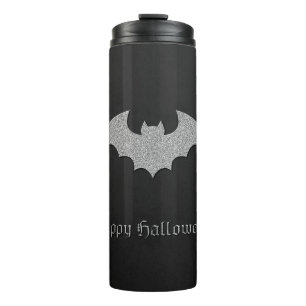 Garrafa Térmica Glittery Bat Halloween