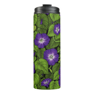 Garrafa Térmica Glória da manhã em roxo e verde