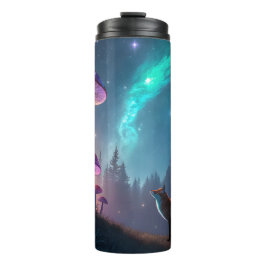 Garrafa Térmica Glowing Mushroom Forest Fox Fantasy Art
